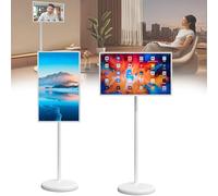 aromaoveite Una Pantalla Inteligente Portátil De 27 Pulgadas con Operativo Android, Que Cuenta con Una Pantalla Táctil Móvil Que Gira 360 Grados,Apta Tanto para Uso Doméstico como 8+128GB