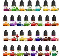 Aromas Alimentarios - 30 Aceite de Sabor a Alimentos Concentrado para Hornear, Cocinar, Helados, Bebidas - Soluble en Agua y Aceite Aroma Aromatizante Alimentos para Bálsamo Labial - 6ml Cada Uno