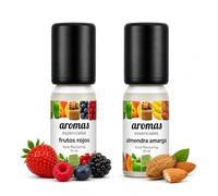 Aromas Alimentarios Concentrados Pack 2 x 10 ml Fresa Chicle + Almendra Amarga | Esencias para Reposteria, Bebidas, Postres y Cocina