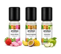 Aromas Alimentarios Concentrados Pack 3 x 10 ml Fresa Chicle + Frutas Tropicales + Manzana | Esencias para Reposteria, Bebidas, Postres y Cocina