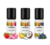 Aromas Alimentarios Concentrados Pack 3 x 10 ml Fresa Chicle + Piña Colada + Arandano | Esencias para Reposteria, Bebidas, Postres y Cocina
