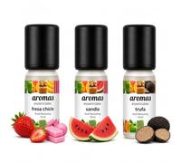 Aromas Alimentarios Concentrados Pack 3 x 10 ml Fresa Chicle + Sandía + Trufa | Esencias para Reposteria, Bebidas, Postres y Cocina
