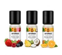 Aromas Alimentarios Concentrados Pack 3 x 10 ml Frutos Rojos + Piña Colada + Naranja Dulce | Esencias para Reposteria, Bebidas, Postres y Cocina