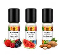 Aromas Alimentarios Concentrados Pack 3 x 10 ml Frutos Rojos + Sandía + Almendra Amarga | Esencias para Reposteria, Bebidas, Postres y Cocina