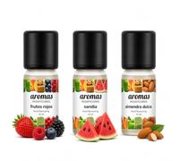 Aromas Alimentarios Concentrados Pack 3 x 10 ml Frutos Rojos + Sandía + Almendra Dulce | Esencias para Reposteria, Bebidas, Postres y Cocina