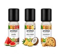 Aromas Alimentarios Concentrados Pack 3 x 10 ml Sandía + Piña Colada + Panettone | Esencias para Reposteria, Bebidas, Postres y Cocina