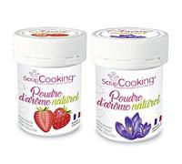 Aromas alimentarios naturales en polvo 15 g x 2 - fresa y violeta