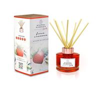 AROMAS DE ANDALUCIA, Ambientador, Mikado, Varillas, Lujuria Fresa Cremosa, Cristal, 160ml 8.8 x 8.8 x 19.4 cm