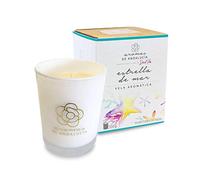 AROMAS DE ANDALUCIA, Vela Aromática, Cera de Soja, 100% Natural, Estrella de Mar, Cristal, 250 gr, Regalo Relajante (Estrella de Mar, 250)