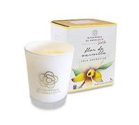 AROMAS DE ANDALUCIA, Vela Aromática, Cera de Soja, 100% Natural, Flor de Vainilla, Cristal, 250 gr, Regalo Relajante (Flor de Vainilla, 250)