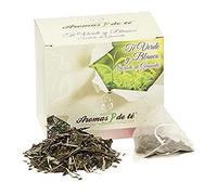 Aromas de Té - Bolsitas de Té Verde y Blanco Sorbete de Granada - Té Verde Sencha, Kukicha, Té Blanco Pai Mu Tan, Limonaria, Kiwi, Frambuesa, Granada - 20 Pirámides