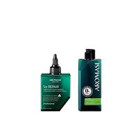 AROMASE Juego de degustación antiaceite, incluye champú Salon-Pro 5a Repair Hair & Skin Liquid Shampoo 80 ml y champú esencial antiaceite 90 ml