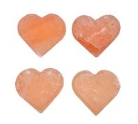 AROMASENSES - 4 Piedras de Masaje de Sal del Himalaya con Forma de Corazón - 100% Natural - Hechas a Mano