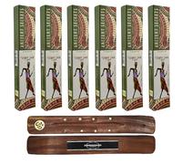 Aromasenses | 6 Cajetillas de Incienso Salvia Blanca y Copal Vijayshree Golden Ancient Secrets Masala + 1 Tablilla Aromasenses - Natural | 15 gr x 6 cajetillas = 90 gr | Relajación | Meditación | Yoga