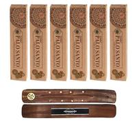 Aromasenses - 6 Cajetillas Incienso Goloka Organic Palo Santo - Incienso Natural 100% Masala - Relajación - Meditación - Yoga + 1 Tablilla Aromasenses (6, Palo Santo)