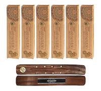 Aromasenses - 6 Cajetillas Incienso Goloka Organic Palo Santo y Salvia Blanca - Incienso Natural 100% Masala - Relajación - Meditación - Yoga + 1 Tablilla Aromasenses (6, Palo Santo y Salvia Blanca)