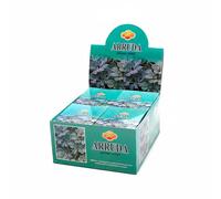 AROMASENSES | Conos de Incienso Sac Ruda | Caja Completa 12 Cajitas de 10 Conos | Incluye Quemador de Conos | Aroma Herbal | Limpieza y Meditación