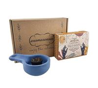 Aromasenses - Goloka Copa de Incienso en Resina Palo Santo + Soporte Cerámico - 6 Copas de Humo en Cada Cajetilla - Rituales - Sahumerios - Limpiezas Energeticas - Relajación - Meditación - Yoga