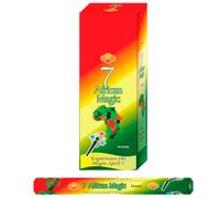 Aromasenses | Incienso 7 Magias Africanas Hexagonal Sac | Caja de 6 Tubos con 20 Varillas | Aumenta la Espiritualidad | para Equilibrar la Mente, Cuerpo, Espíritu | Atrae Prosperidad, Buena Suerte