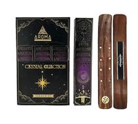 Aromasenses - Incienso Amatista - Minerales Esotéricos, Caja Completa con 12 cajetillas de 20 Gramos Cada una + 1 Cajetilla con Minerales Amatista (Amatista)
