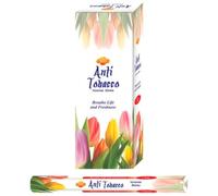 AROMASENSES | Incienso Anti Tabaco Sac | Pack de Caja de 6 Tubos Hexagonales con 20 Varillas C/U | Sahumerio con Aroma Limpio, Mezcla Refrescante de Menta y Almizcle | Incienso de La India