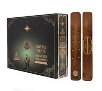 Aromasenses | Incienso Aroma Crystal Labradorita + 1 Tablilla Aromasenses | Minerales Esotéricos | Caja Completa de 12 Cajetillas de Incienso + 12 Cajitas con Minerales Labradorita | Purificación