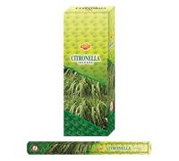 AROMASENSES | Incienso Citronela Sac | Pack de Incienso, Caja de 6 Tubos Hexagonales con 20 Varillas | Sahumerio Que Mantiene Alejados los Insectos, Notas Cítricas Refrescantes | Incienso de La India