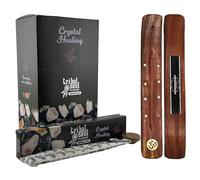 Aromasenses.- Incienso Cristal Sanador Tribal Soul - 12 cajitas con 16 Gramos Cada una - Excelente Aroma y Calidad + 1 Tablilla Aromasenses (Cristal SANADOR)