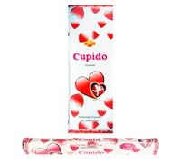 AROMASENSES Incienso Cupido Sac | Caja de 6 Tubos Hexagonales con 20 Varillas | Notas de Flores, Almizcle y Frutas Rojas | Atrae el Amor, Invita a la Charla, Risa y Cercanía | Incienso de La India