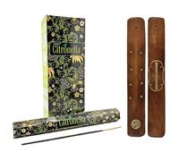 Aromasenses | Incienso De Citronela Goloka +1 Tablilla Aromasenses | 6 Tubos De 20 Varillas | Natural | Para Limpieza Energética, Protección y Sanación Espiritual | Para Aromaterapia y Meditación