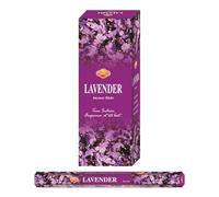 Aromasenses | Incienso de Lavanda Hexagonal Sac | Caja de 6 Tubos con 20 Varillas c/u | Aroma Floral | Reduce el Estrés, la Ansiedad y la Tensión Mental | para Meditación, Prácticas Espirituales
