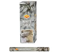 Aromasenses | Incienso de Salvia Blanca Hexagonal Sac | Caja de 6 Tubos con 20 Varillas c/u | Fragancia Purificante y Protectora | para Meditación, Bienestar y Limpieza Energética | Aroma Prolongado