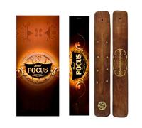 Aromasenses | Incienso Focus Balaji Masala Caja Completa + 1 Tablilla Aromasenses - Natural | 15 gr x 12 cajetillas = 180 gr | Relajación | Meditación | Yoga