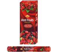 AROMASENSES | Incienso Frutos Rojos Sac | Pack de Incienso, Caja de 6 Tubos Hexagonales con 20 Varillas | Notas Dulces, Ácidas y Frescas - Energía Positiva, Amor y Atracción | Hecho en La India