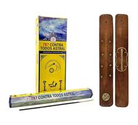 Aromasenses | Incienso Goloka Astral 7 x 7 Contra Todo + 1 Tablilla Aromasenses | 6 Tubos Hexagonales de 20 Varillas = 120 Varillas de Incienso | Limpieza Espiritual | Limpieza Energetica | Protección