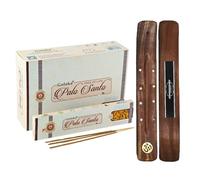 AROMASENSES | Incienso Goloka Palo Santo | Caja Completa de 12 Cajetillas de 15 g/u. + 1 Tablilla Porta Inciensos | Natural, Artesanal y Ecológico | Protección, Meditación y Rituales Espirituales