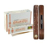 AROMASENSES | Incienso Goloka Ruda | Caja Completa de 12 Cajetillas de 15 g/u. + 1 Tablilla Porta Inciensos | Natural, Artesanal y Ecológico | Limpieza, Protección y Bienestar Energético