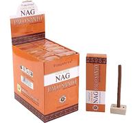 Aromasenses | Incienso Masala Dhoops Sticks Golden Nag Palo Santo Vijayshree | 12 Cajetillas de 10 Dhoops Cada una | Incluye Soporte Quemador | Relajación | Meditación | Yoga
