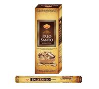 Aromasenses | Incienso Palo Santo Hexagonal Sac | Caja de 6 Tubos con 20 Varillas | Aromatiza tu Hogar Meditación, Descanso y Bienestar Diario | Natural y Duradero