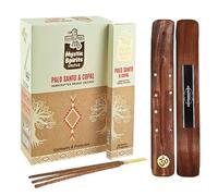 Aromasenses.- Incienso Palo Santo y Copal Natural Hecho a Mano Mystic Spirits - Caja Completa con 12 Cajetillas de 8 Varillas Cada una + 1 Tablilla Aromasenses(Palo Santo Y Copal)