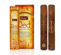 Aromasenses | Incienso Red Balaji Masala Caja Completa + 1 Tablilla Aromasenses - Natural | 15 gr x 12 cajetillas = 180 gr | Relajación | Meditación | Yoga