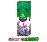 AROMASENSES | Incienso Ruda-Lavanda Sac | Caja de 6 Tubos Hexagonales con 20 Varillas C/U | Aleja Energías Negativas y la Envidia | Calma y Reduce el Estrés | Pack de Incienso de La India
