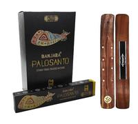 Aromasenses.- Incienso Sahumerio Banjara Palo Santo 15 grs | Caja Completa con 12 Cajetillas de 15 Gramos Cada una + 1 Tablilla Aromasenses (Palo Santo)