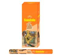 AROMASENSES Incienso Sándalo Sac | Pack de Incienso, Caja de 6 Tubos Hexagonales con 20 Varillas | Sahumerio con Notas Amaderadas, Sensación de Calidez y Curación Espiritual | Incienso de La India