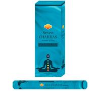 Aromasenses Incienso Siete Chakras Hexagonal Sac | Caja de 6 Tubos con 20 Varillas | Equilibrio Energético Completo | Ideal para Meditación, Purificación y Relajación | Aroma Natural y Duradero