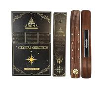 Aromasenses - Incienso Turmalina - Minerales Esotéricos - Caja Completa con 12 cajetillas de 20 Gramos Cada una + 1 Cajetilla de Minerales Turmalina (Turmalina)