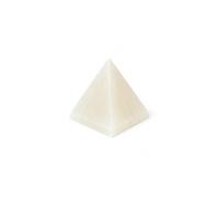 Aromasenses | Pirámide de Selenita Natural Tallada | Decoración Espiritual y Esotérica | Mineral para Reiki, Meditación y Armonización