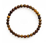 AROMASENSES | Pulsera Elástica de Ojo de Tigre 6 mm | Minerales Naturales Esotéricos | Amuleto de Valor y Confianza