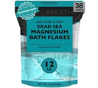 Aromasong Raw Magnesium Flakes from The Dead Sea, 12 LB - Muscle Relaxing Magnesium Chloride Bath Salts Soak for Headaches, Stress & Leg Discomfort