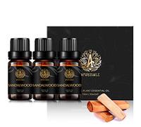 Aromaterapia Aceites esenciales de sándalo set, 100% puro de sándalo aceites esenciales olor Set para difusor,Masaje, 3*10 ml de Grado Terapéutico sándalo aromaterapia aceites esenciales Perfumes Set